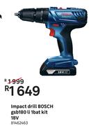 Bosch GSB180 Li 1Bat Kit 18V Impact Drill