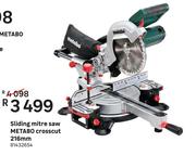 Metabo Sliding Mitre Crosscut 216mm