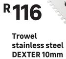 Dexter 10mm Stainless Steel Trowel
