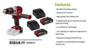 Einhell TP-CD 18 Li-i Bl Impact Drill & 2 x 2.5 Ah Starter Kits