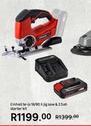 Einhell TE-JS 18/80 Li Jig Saw & 2.5 Ah Starter Kit