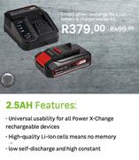 Einhell Power Exchange 18V 2.5 Ah Battery & Charger Starter Kit