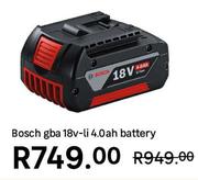 Bosch GBA 18V-Li 4.0 Ah Battery