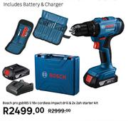 Bosch Pro GSB 185 Li 18V Cordless Impact Drill & 2 x 2 Ah Starter Kit