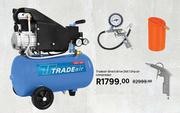 Tradeair Direct Drive 24L 1.5HP Air Compressor