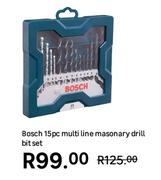 Bosch 15 Piece Multi Line Masonry Drill Bit Set
