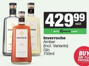 Inverroche Amber (Incl Variants) Gin-750ml Each