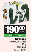 Savanna Premium Cider Dry Handies-12 x 330ml Per Pack