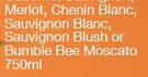 Bruce Jack Chenin Blanc, Sauvignon Blanc, Sauvignon Blush Or Bumble Bee Moscato-750ml Each