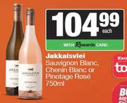 Jakkalsvlie Sauvignon Blanc, Chenin Blanc Or Pinotage Rose-750ml Each
