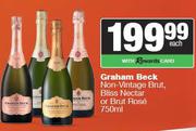 Graham Beck Non-Vintage Brut, Bliss Nectar Or Brut Rose-750ml Each