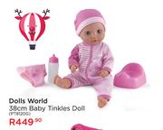 Dolls World 38cm Baby Tinkles Doll