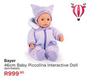 Bayer 46cm Baby Piccolina Inteeractive Doll