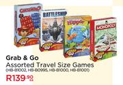 Grab & Go Assorted Travel Size Games HB-B1002, HB-B0995, HB-B1000, HB-B1001-Each