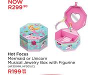 Hot Focus Mermaid Or Unicorn Musical Jewellery Box With Figurine HF301MM, HF301UC-Each