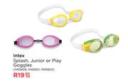 Intex Splash, Junior Or Play Goggles IN55608, IN55601, IN55602-Each
