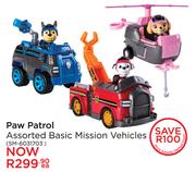 Paw Patrol Assorted Basic Mission vehicles SM 6031703-Each