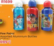 Paw Patrol Assorted Aluminium Bottles JF PP AL-Each