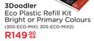3 Doodler Eco Plastic Refill Kit Bright Or Primary Colours