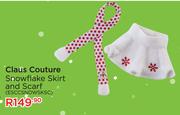 Claus Couture Snowflake Skirt And Scarf