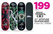 No Fear 31" Attitude Skateboard-Each