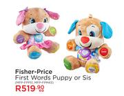 Fisher-Price First Words Puppy Or Sis MFP-FPP51, MFP-FPM43-Each
