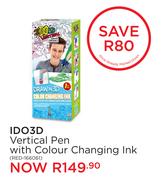IDO3D Vertical Pen With Colour Changing Ink RED-166061