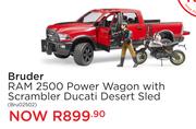 Bruder RAM 2500 Power Wagon With Scrambler Ducati Desert Sled(Bru02502)
