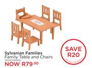Sylvanian Families Family Table And Chairs PEG16-04506G