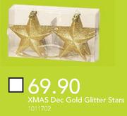 XMax Dec Gold Glitter Stars