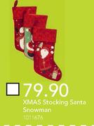 XMax Stocking Santa Snowman