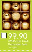 XMax Dec Gold Decorated Balls
