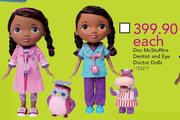 Doc Mcstuffins Dentist And Eye Doctor Dolls-Each