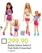 Barbie Sisters Safari 2 Pack Dolls 2 Assorted