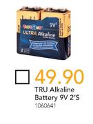 Tru Alkaline Battery 9V 2'S
