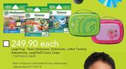 Leap Frog-Team Umizoomi, Octonauts, Letter Factory, Adventures, Leappad3 Carry Cases