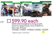Xbox One Games-Each