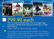 PS4 Titles-Each