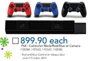 PS4 Controller Black/Red/Blue Or Camera-Each