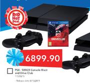 PS4 500GB Console Black And Drive Club