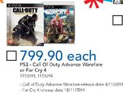 PS3 Call Of Duty Advance Warefare Or Far Cry 4