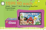 Swag Tablet 7" Wi-Fi Kids Swag Blue/Pink/Purple/Green