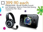 Dream Gear-Arcade Portable Console And 140 Games-Black Or Prime Solo Gaming Headset For PS4-Each