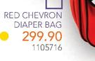 Red Chevron Diaper Bag