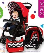 Red Chevron Diaper Bag