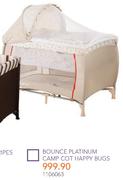 Bounce Platinum Camp Cot Happy Bugs