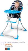Bounce Silver High Chair