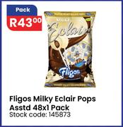 Fligos Milky Eclair Pops Assorted-48 x 1 Per Pack