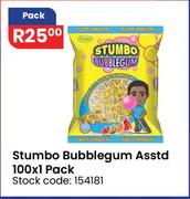 Stumpo Bubblegum Assorted-100 x 1 Per Pack