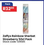 Zaffys Rainbow Sherbet Strawberry-50 x 1 Per Pack